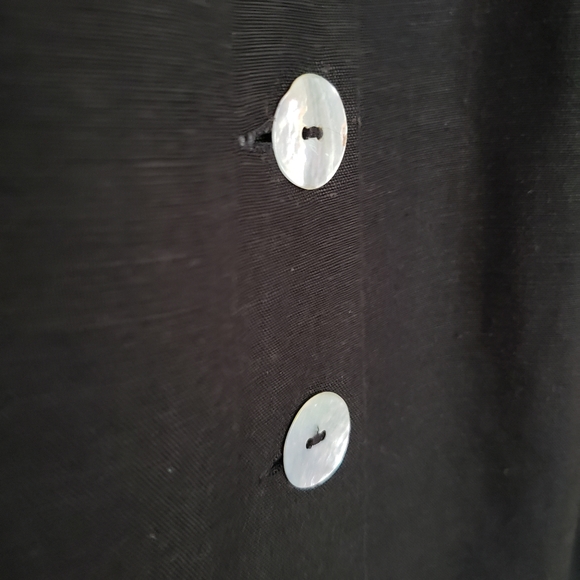 Linen blend button down midi skirt with liner- 8 - Picture 7 of 7